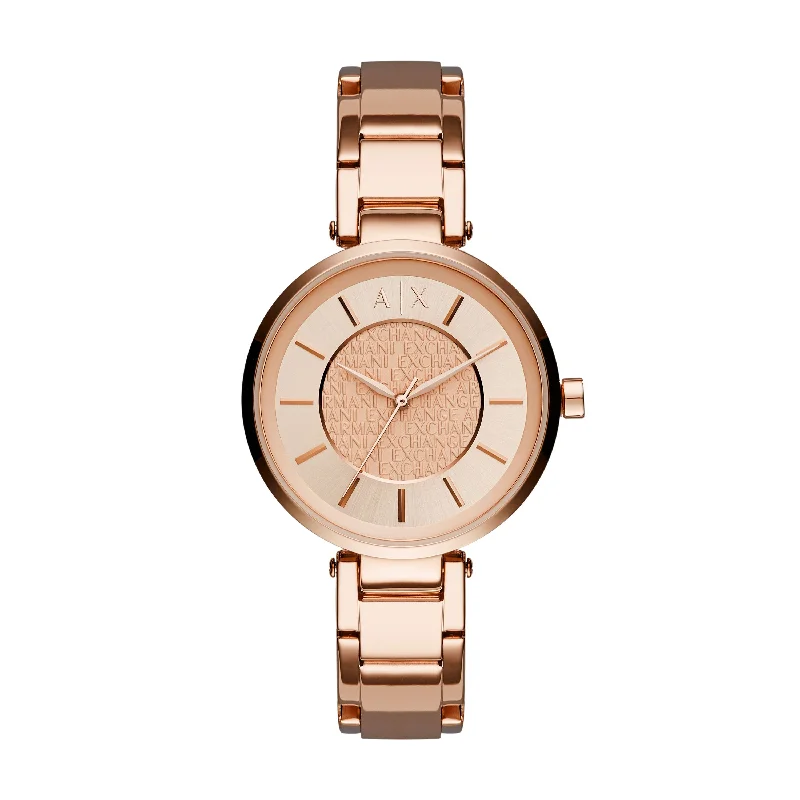 Armani Exchange Ladies Rose Gold Watch AX5317