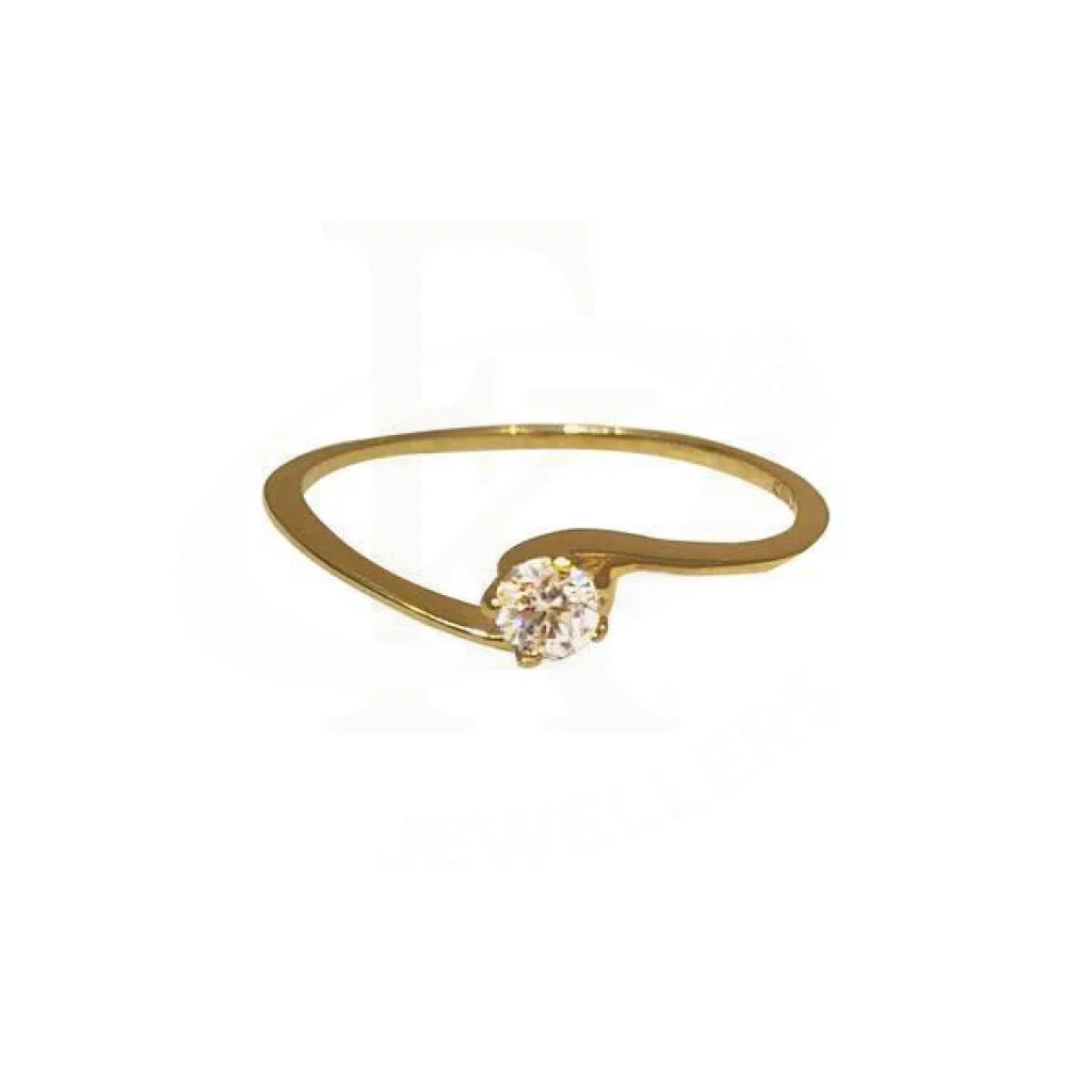 Gold Solitaire Ring 18KT - FKJRN1296