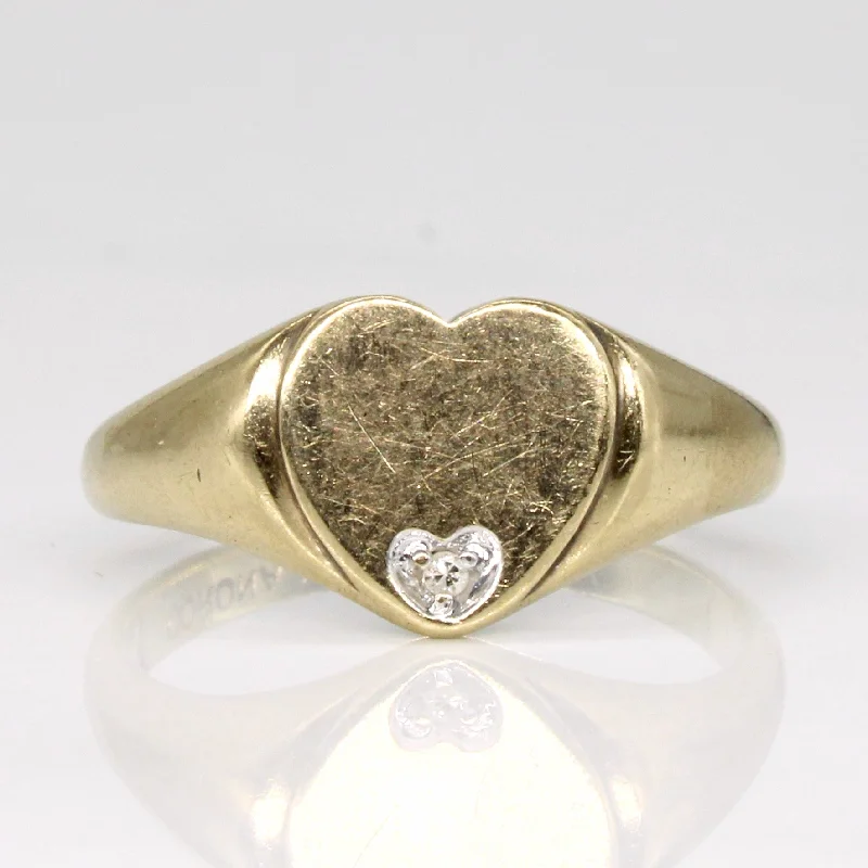 Diamond Heart Ring | 0.01ct | SZ 6 |