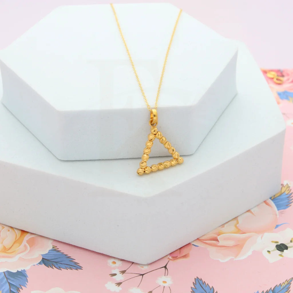 Gold Necklace (Chain with Triangle Pendant) 21KT - FKJNKL21KM8204