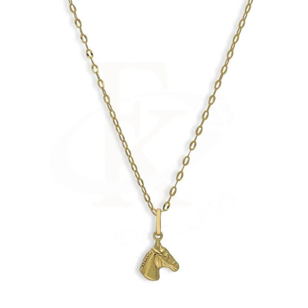 Gold Necklace (Chain With Horse Pendant) 18KT - FKJNKL18K3127