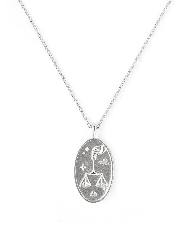 Libra Silver Zodiac Necklace