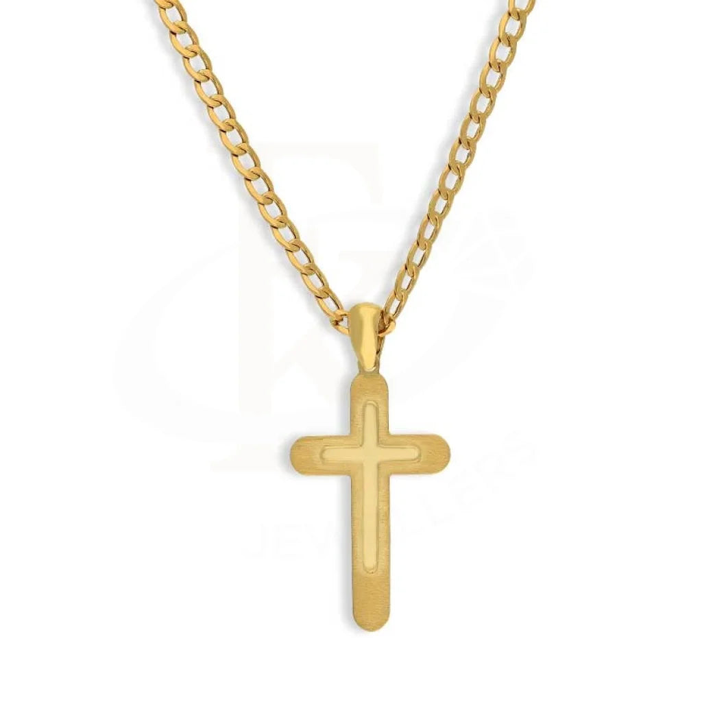 Gold Necklace (Chain With Cross Pendant) 18KT - FKJNKL18K3142