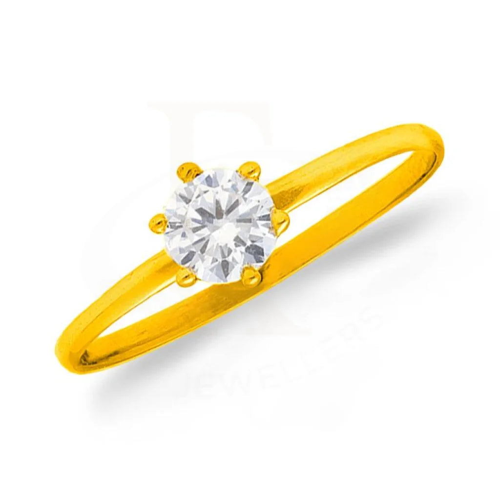 Gold Solitaire Ring 18KT - FKJRN2065