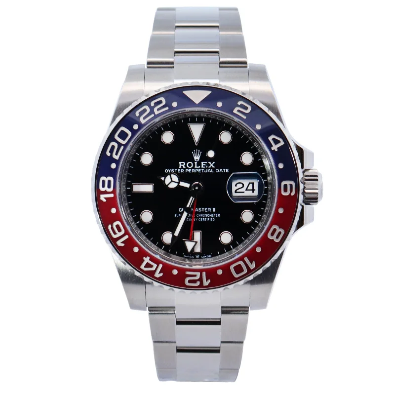 Rolex GMT-Master II 40mm Black Dial Watch Ref# 126710BLRO