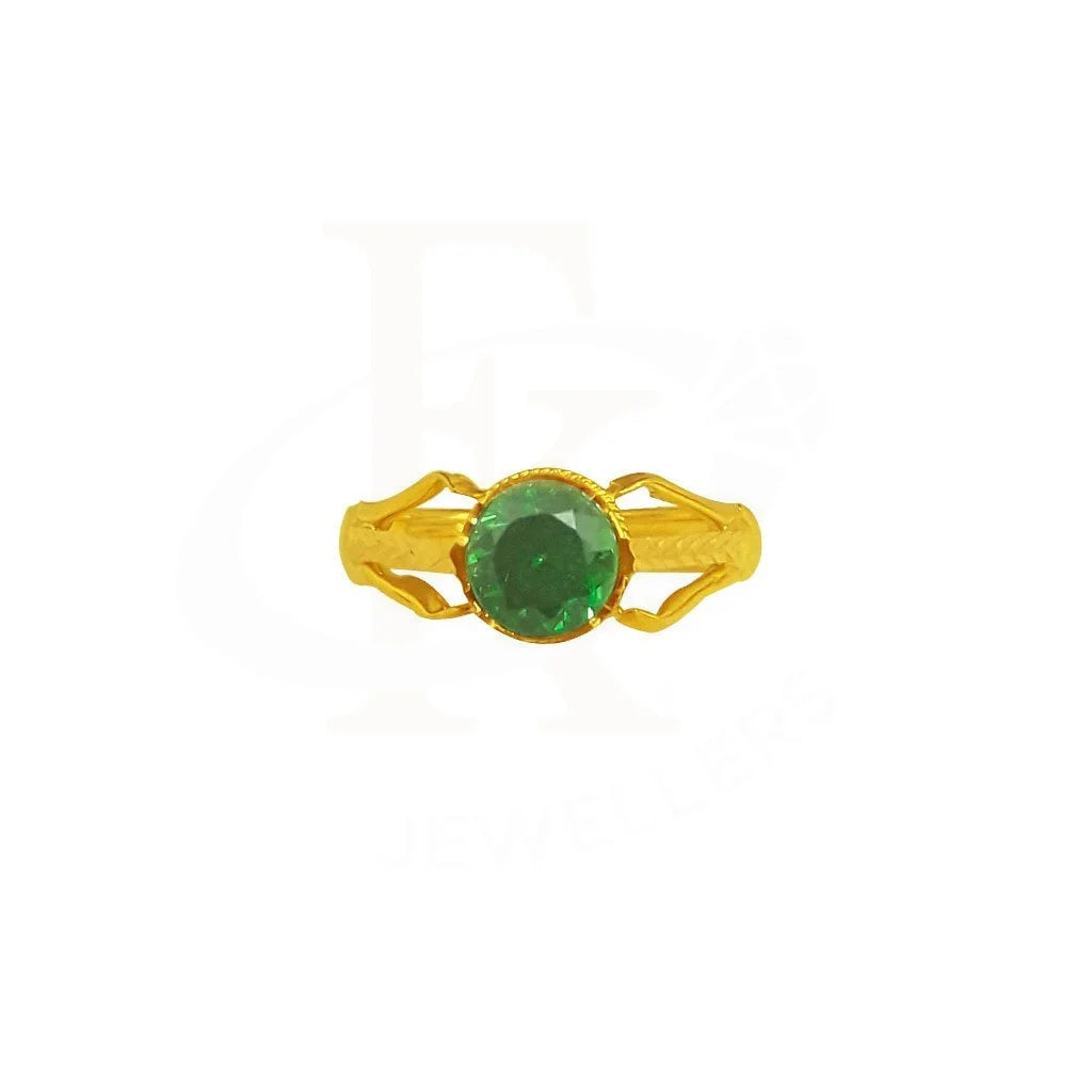 Gold Solitaire Ring 22KT - FKJRN2022