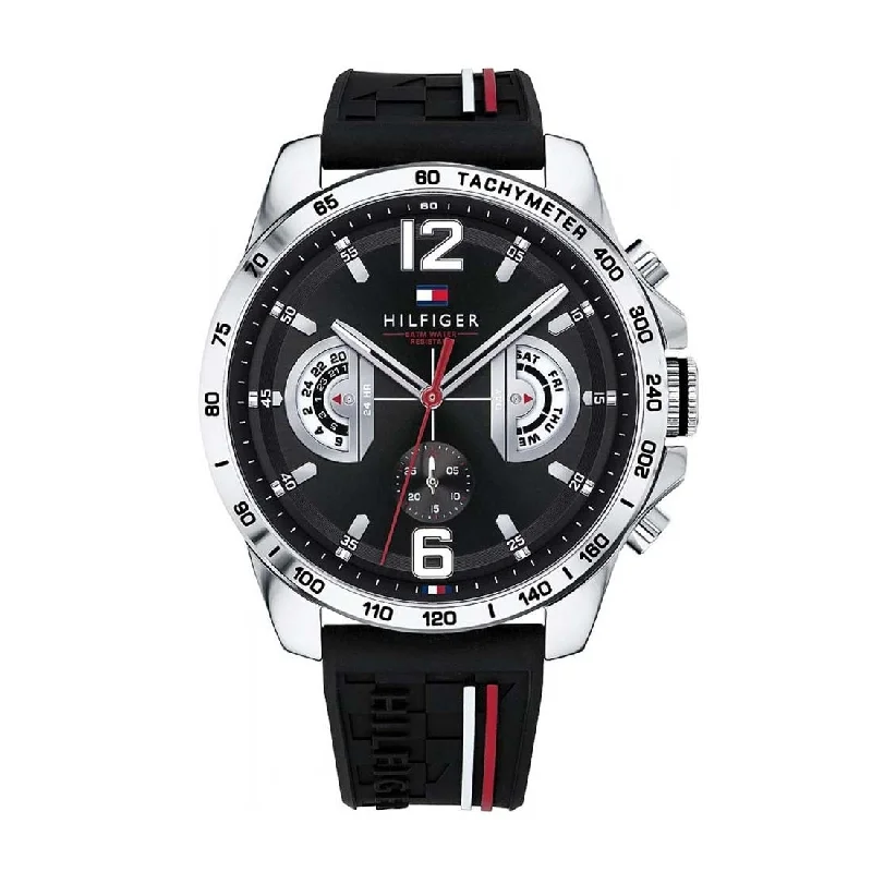 Tommy Hilfiger Multifunction Mens Black Watch Model 1791473