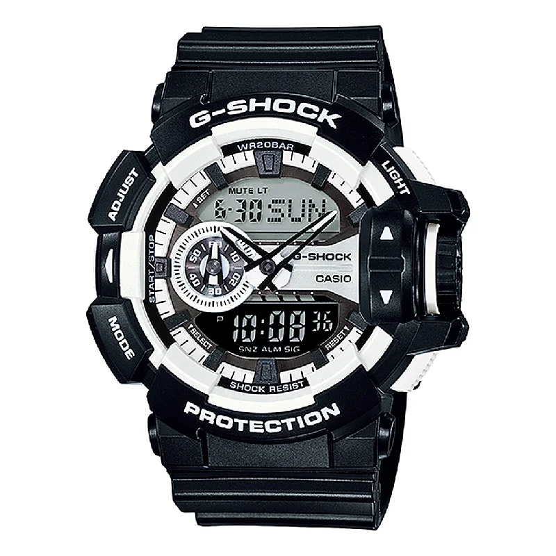 Casio G-Shock Black & White Ana-Digital Watch GA400-1A