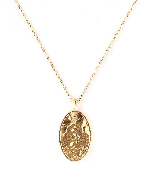 Pisces Gold Zodiac Necklace