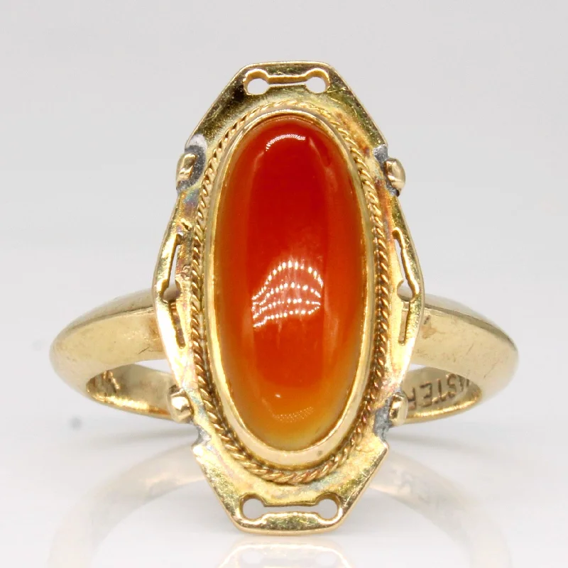 Modified Vintage Carnelian Ring | 1.45ct | SZ 4.25 |