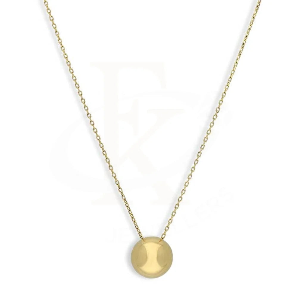 Gold Ball Shaped Necklace 18KT - FKJNKL18K3152