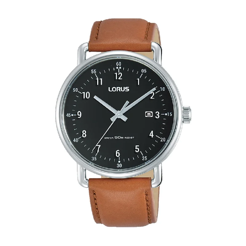 Lorus Men's Brown Leather Watch Model RH915KX-9