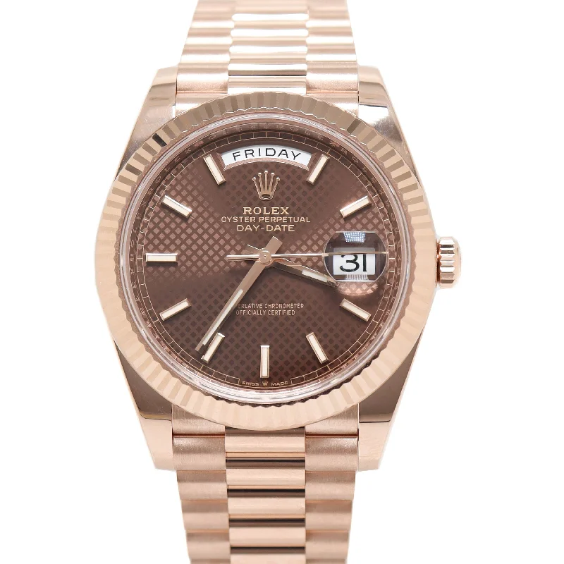 Rolex Day-Date 40mm Chocolate Dial Watch Ref# 228235