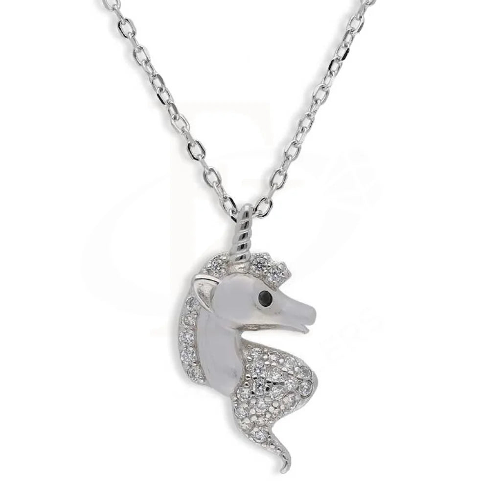 Sterling Silver 925 Horse Necklace - FKJNKLSL2948