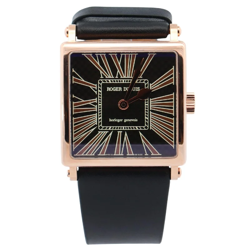 Roger Dubuis Golden Square 40mm Black Dial Watch Ref# G40 14 5 G99.72