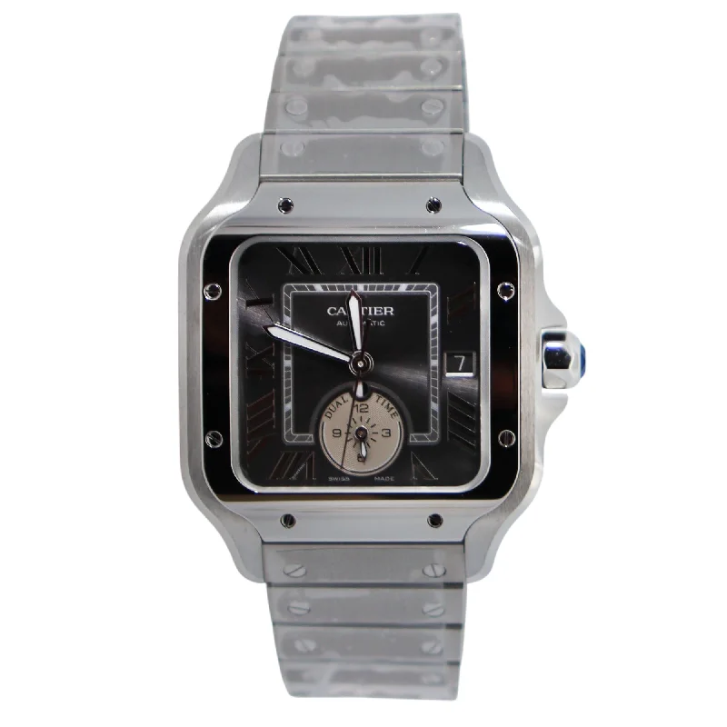 Cartier Santos 40mm Grey Dial Watch Ref# WSSA0076