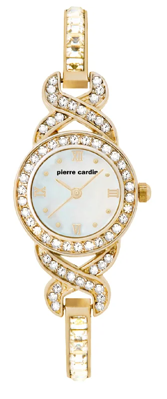 Pierre Cardin Gold Cubic Zirconia Watch Model- 4525