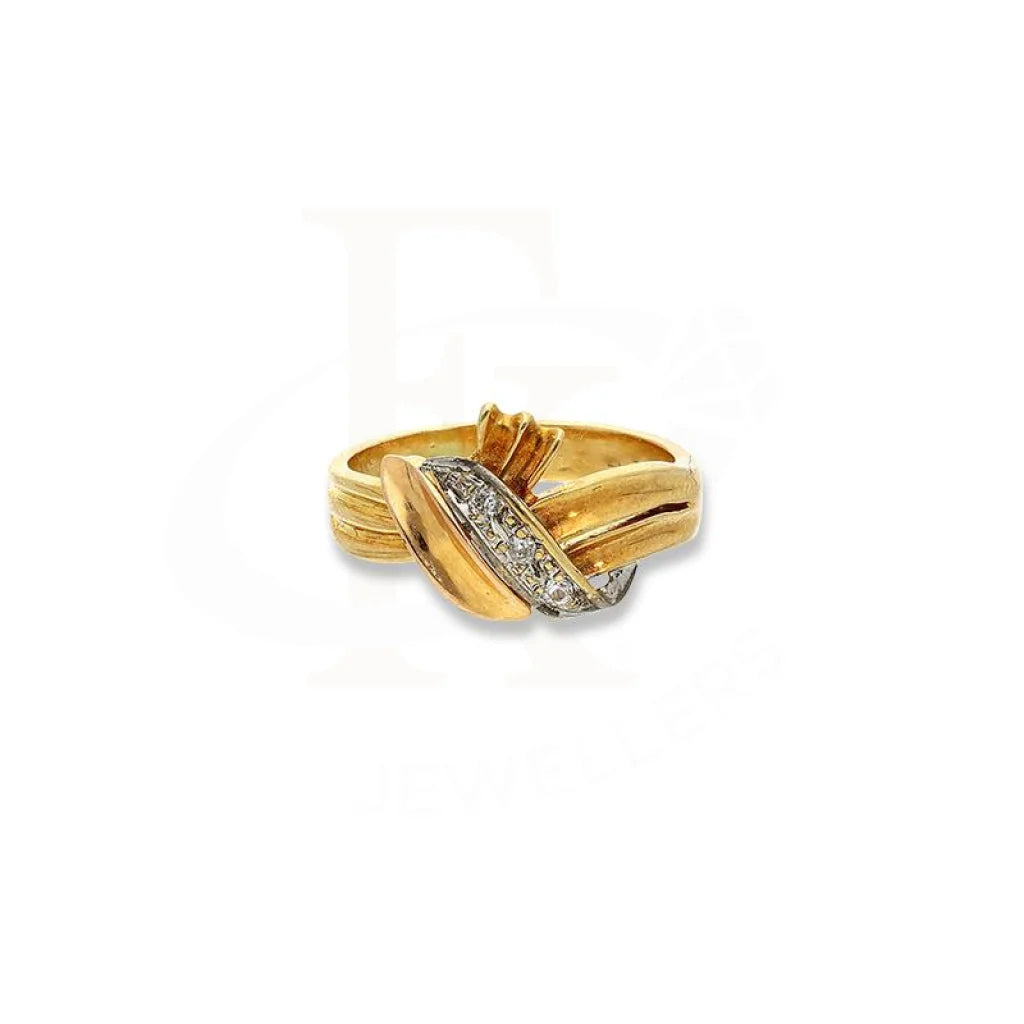 Gold Knot Shaped Ring in 18KT - FKJRN18K2769