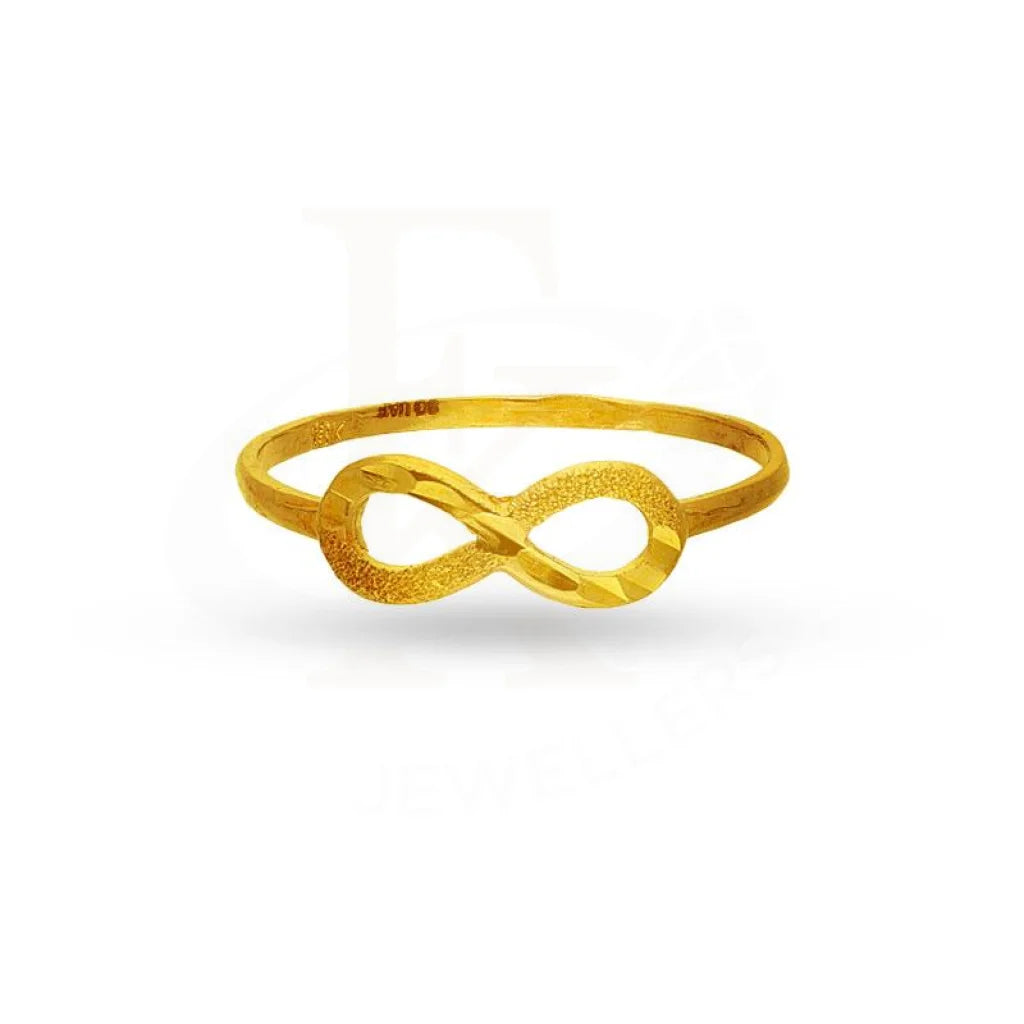 Gold Infinity Shaped Ring 18KT - FKJRN18K2253