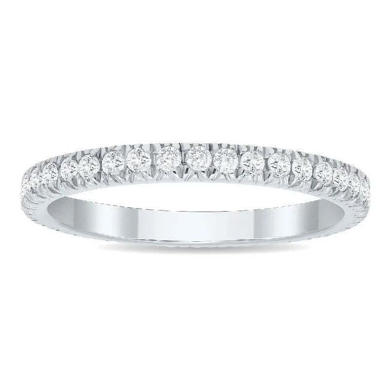 1/2 Carat TW Diamond Eternity Wedding Band in 10K White Gold