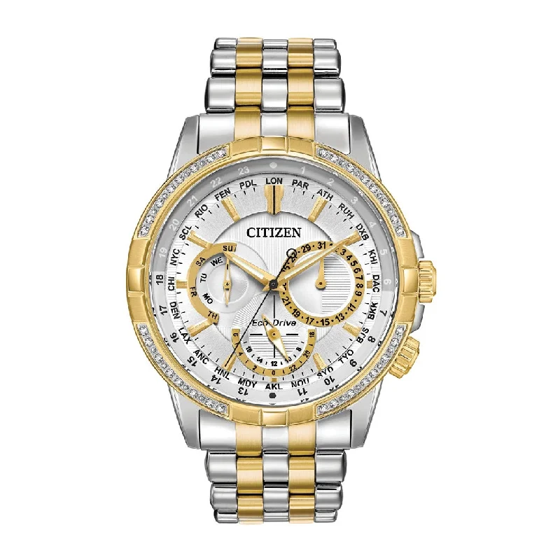 Citizen Mens Eco-Drive Watch Model BU2084-51A with 32 Diamonds