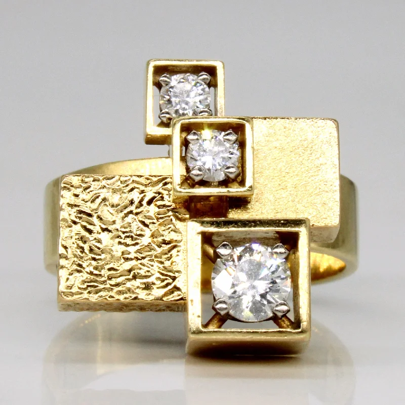 'Cavelti' Diamond Cubism Ring | 0.60ctw | SZ 8.5 |