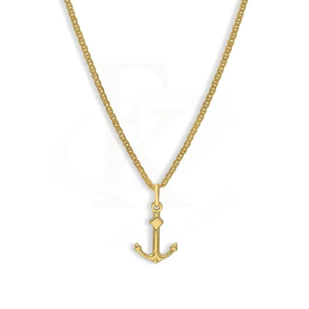 Gold Necklace (Chain With Anchor Pendant) 18KT - FKJNKL18K3136