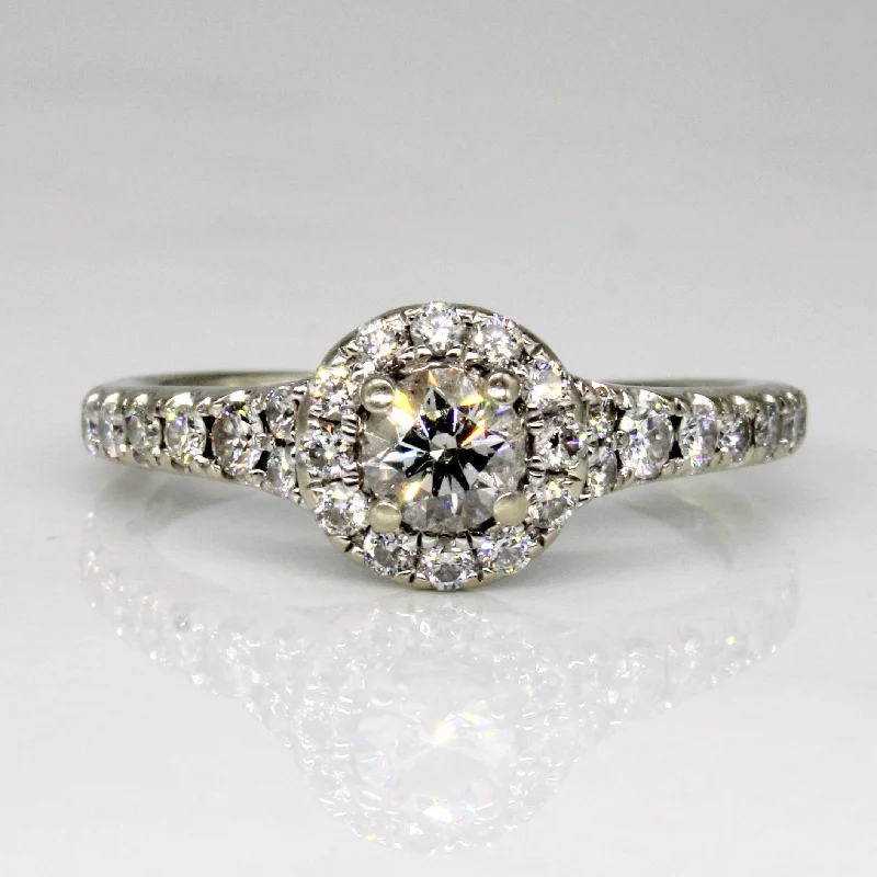 Tolkowsky Diamond Ideal Cut Solitaire 14k Ring | 0.67ctw | SZ 6 |