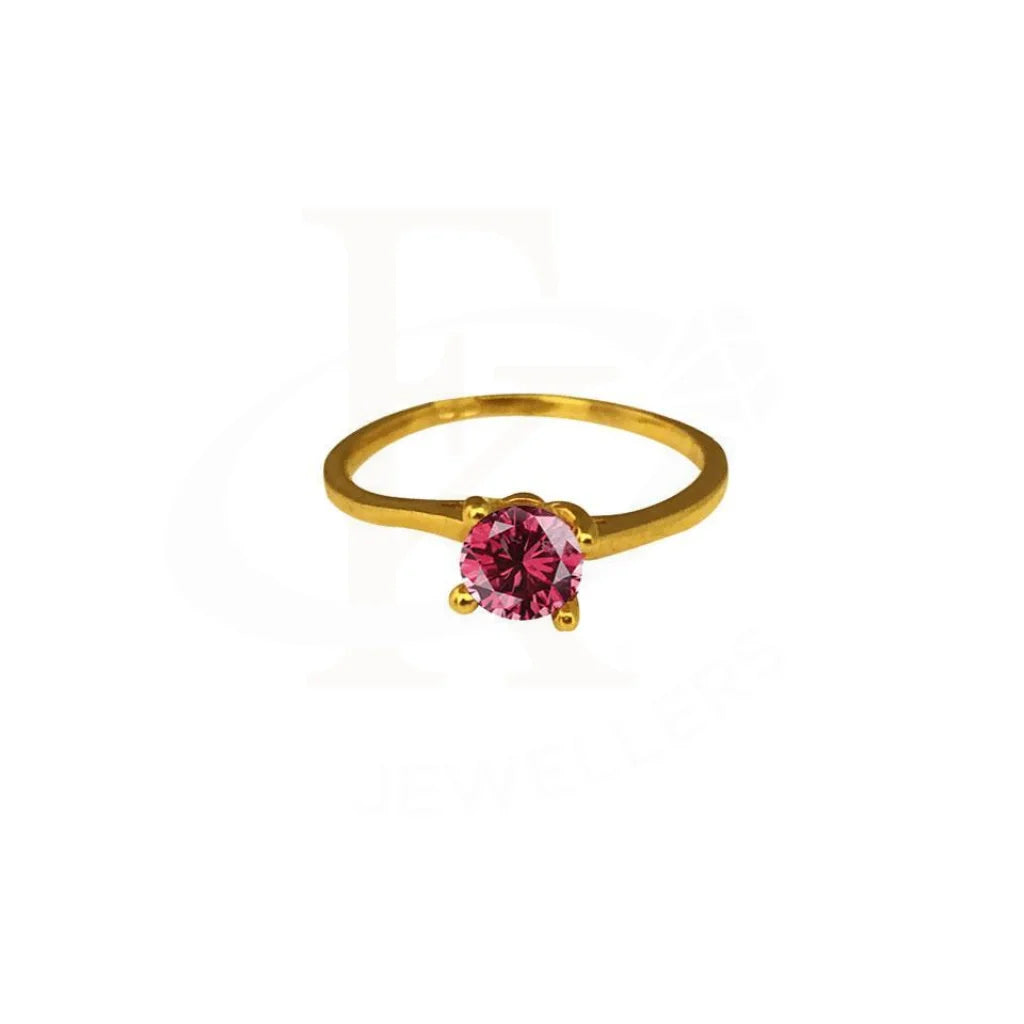 Gold Solitaire Ring 22KT - FKJRN1533