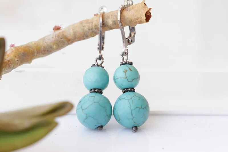 TURQUOISE BEADS EARRINGS