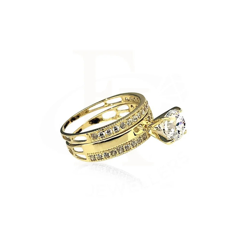 Gold Solitaire Ring 18KT - FKJRN1545