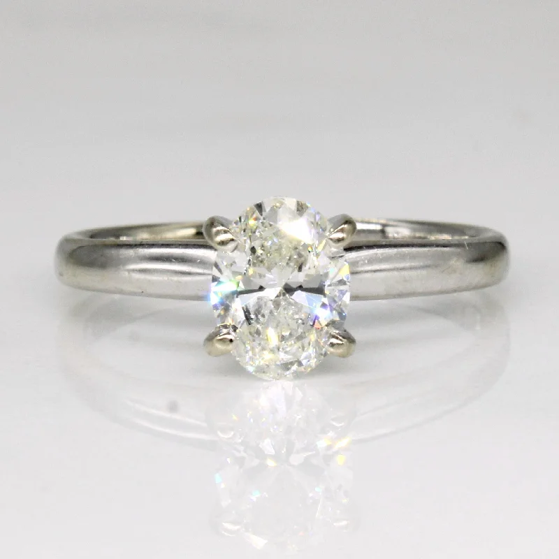 Oval Cut Diamond Solitaire 14k Ring | 0.70ct | SZ 4.75 |