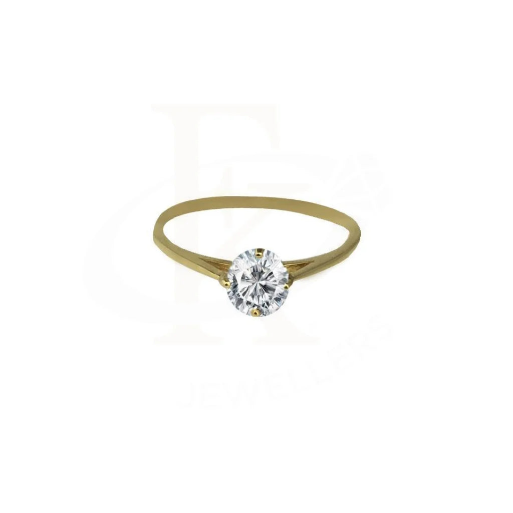 Gold Solitaire Ring 18KT - FKJRN1489