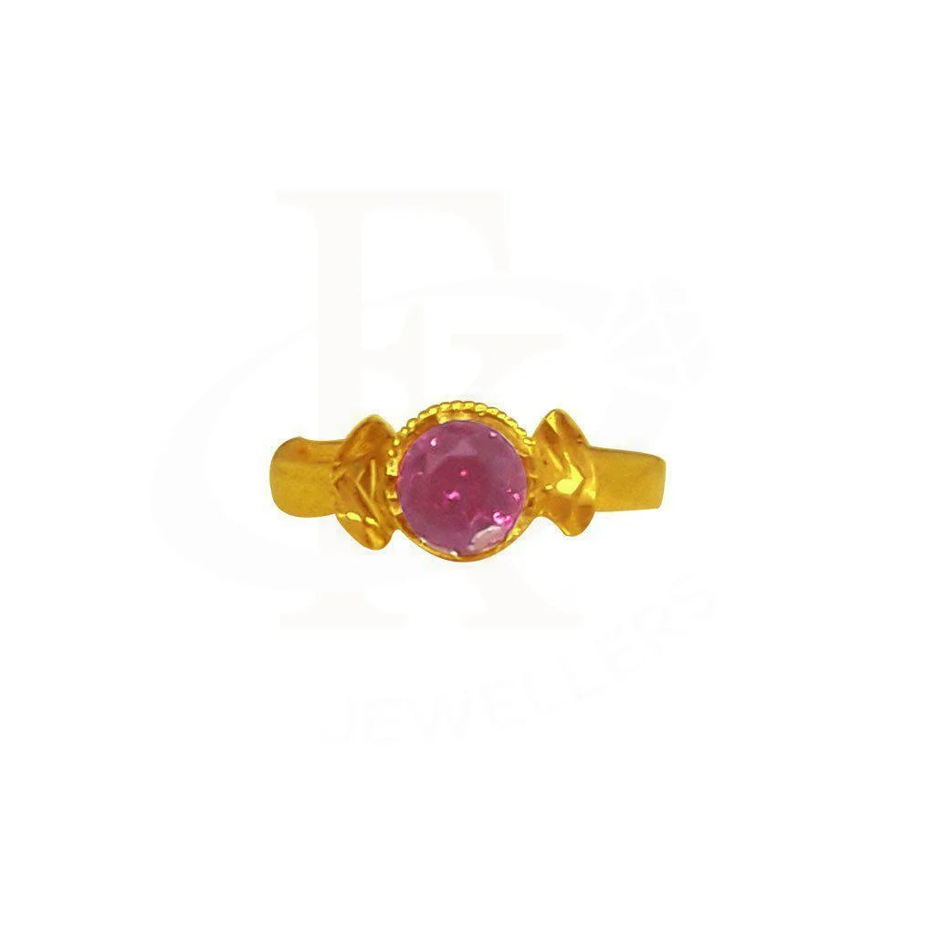 Gold Baby Solitaire Ring 22KT - FKJRN1897