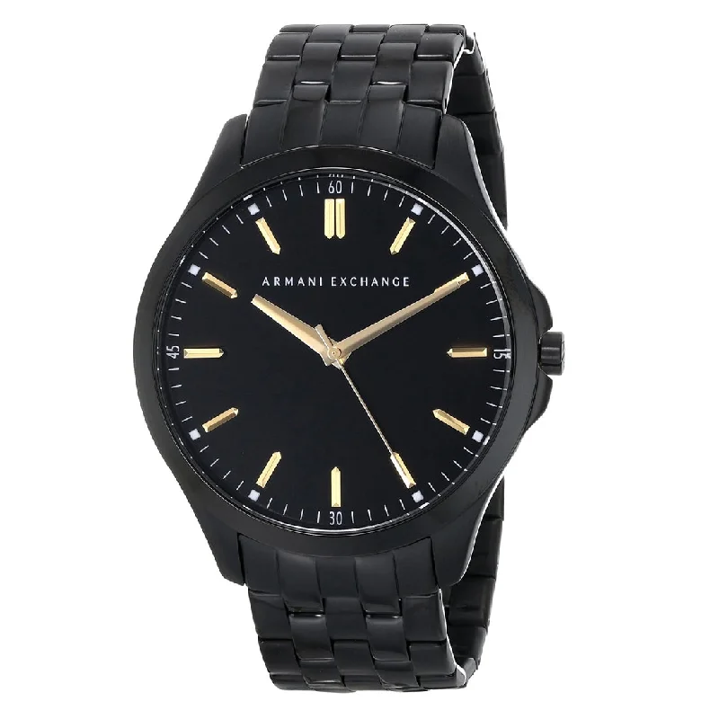 Armani Exchange Men's Black Face Black Band Watch AX2144