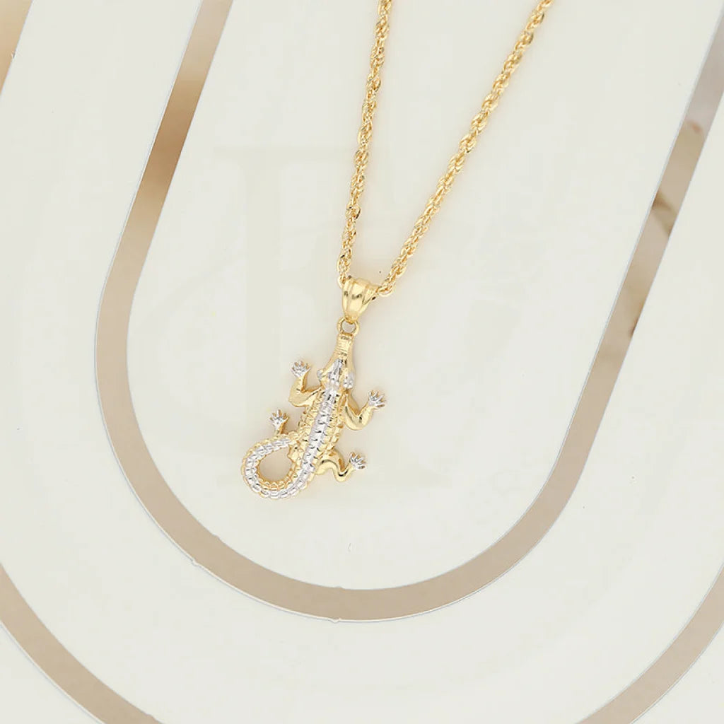 Gold Necklace (Chain With Alligator Shaped Pendant) 18KT - FKJNKL18K5106