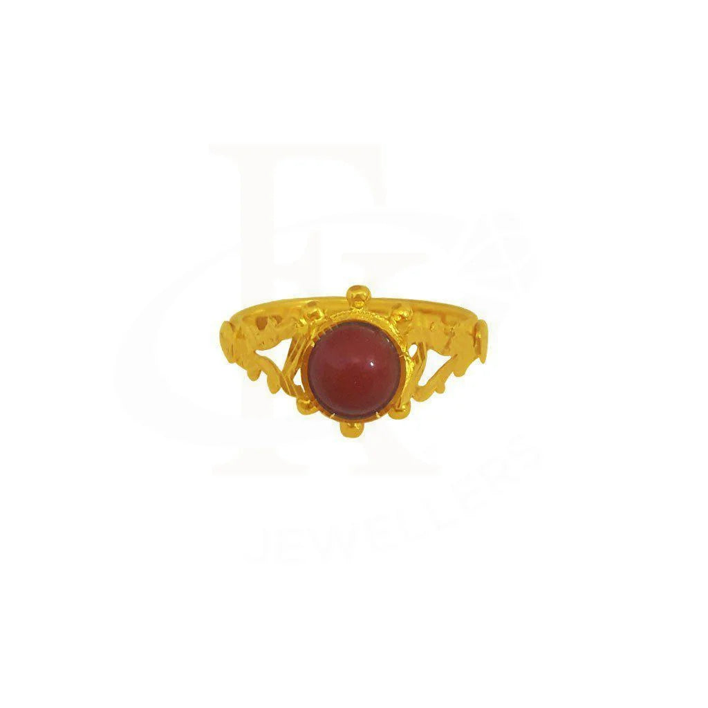 Gold Solitaire Ring 22KT - FKJRN1866