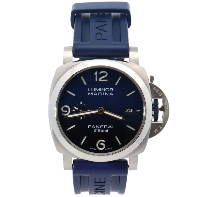 Panerai Luminor 44mm Blue Dial Watch Ref# PAM01157