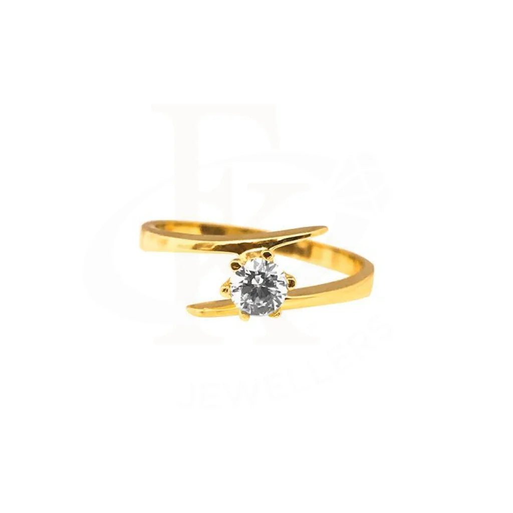 Gold Solitaire Ring 18KT - FKJRN1504