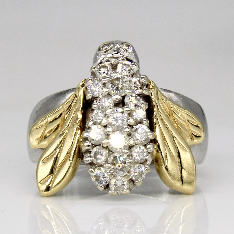 Diamond Bee Ring | 0.65ctw | SZ 6.75 |