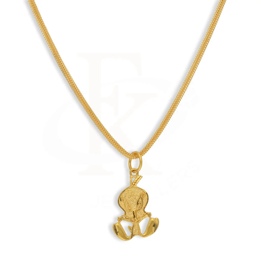 Gold Necklace (Chain With Tweety Pendant) 22KT - FKJNKL22K3163