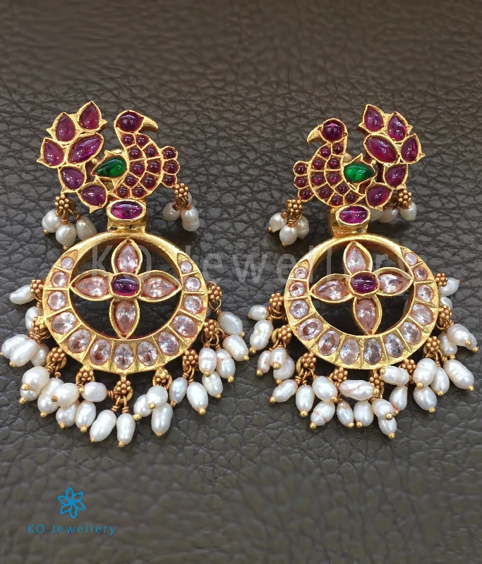 The Mayukhi Silver Swan Earrings