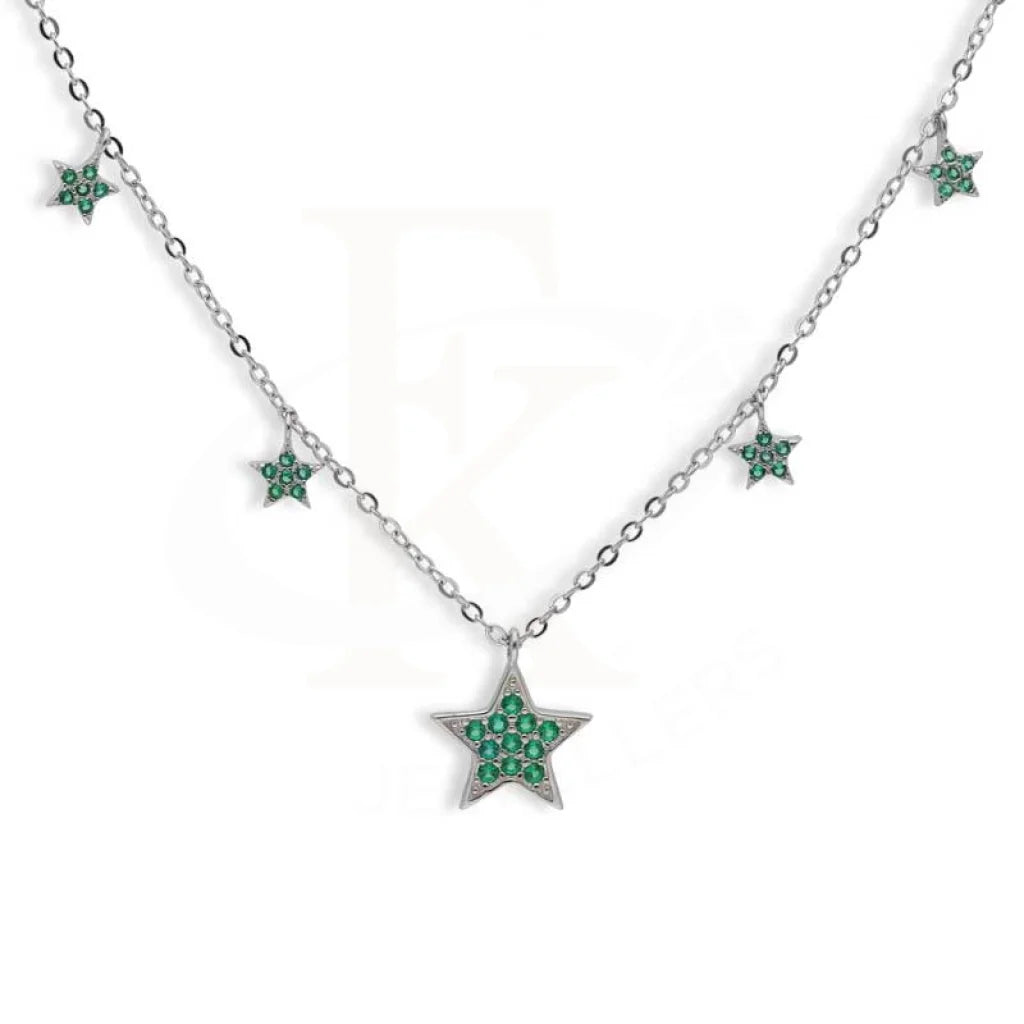 Sterling Silver 925 Stars Shaped Necklace - FKJNKLSL2972