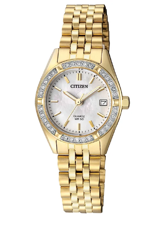 Citizen Ladies Gold Stone Set Watch EU6062-50D