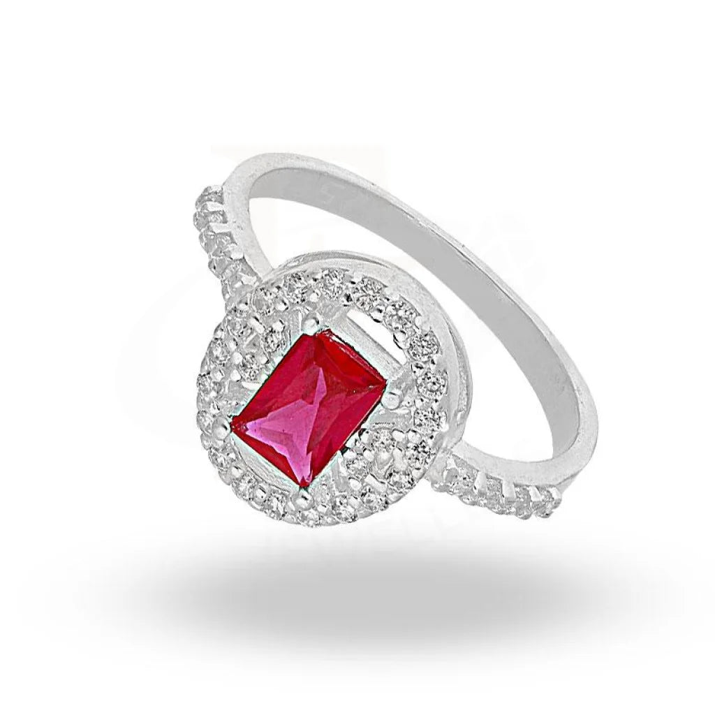 Sterling Silver 925 Pink Solitaire Ring - FKJRNSL2129