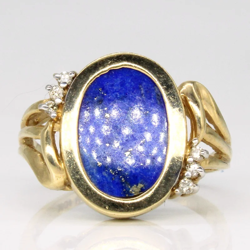 Lapis Cocktail 10k Ring | 2.20ct | SZ 7.75 |