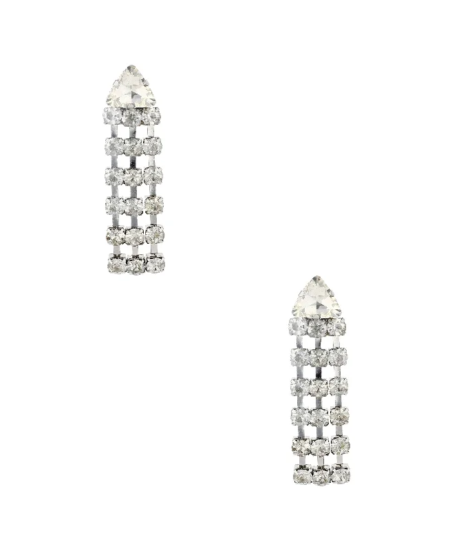 Triangle Rhinestone Drop Earrings