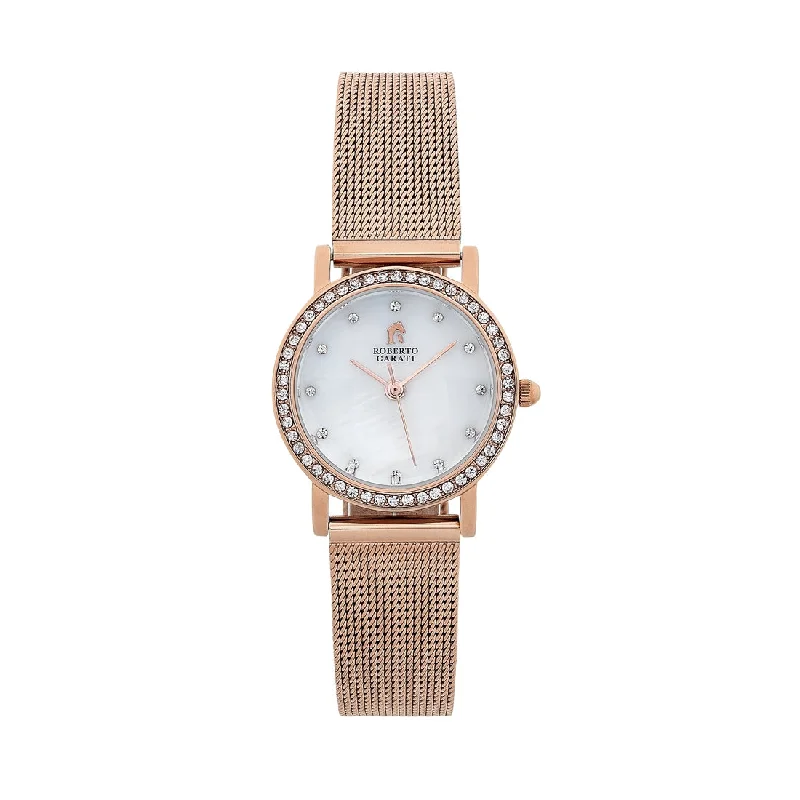 Roberto Carati Sandy Rose Gold Mesh Band Watch