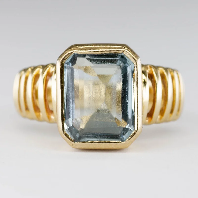 14k Yellow Gold Aquamarine Ring |2.80ct | SZ 5.5