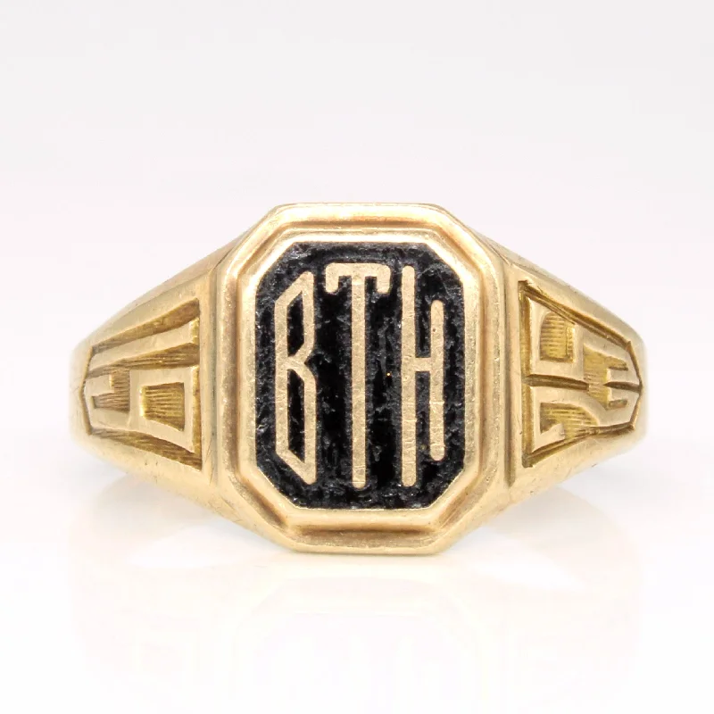 10k Yellow Gold 'BTH' Class Ring | SZ 8.25 |